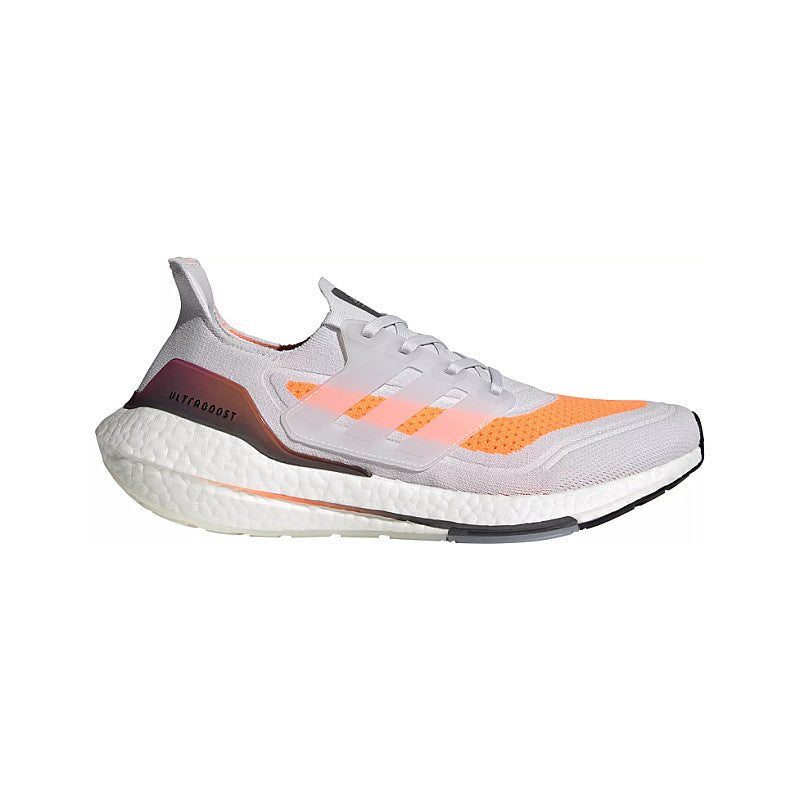 Men's Adidas Ultraboost 21, Dash Grey/Screaming Orange, 10 D Medium