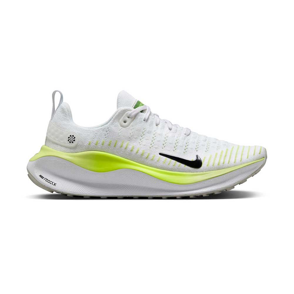Women's Nike React InfinityRN 4, White/Black-LT Lemon Twist, 10.5 B Medium