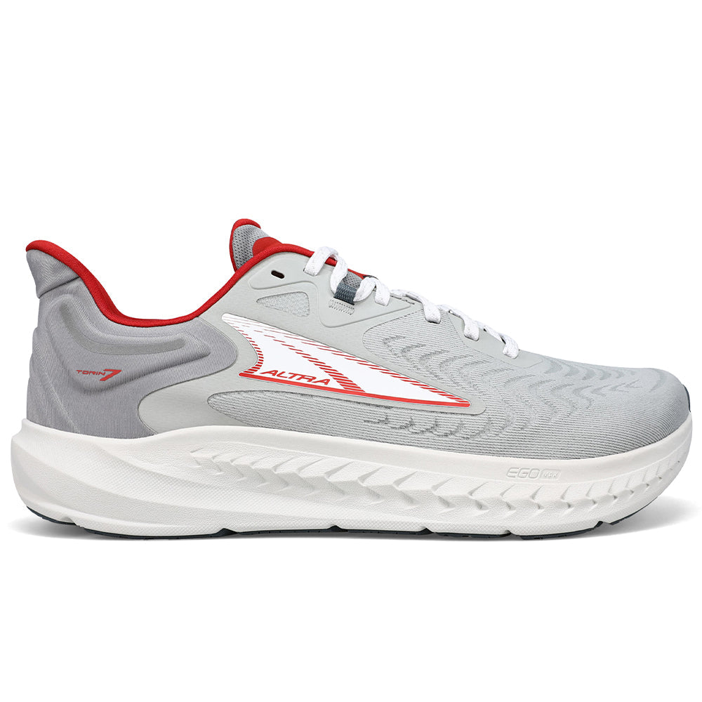 Men's Altra Torin 7, Gray/Red, 11 D Medium