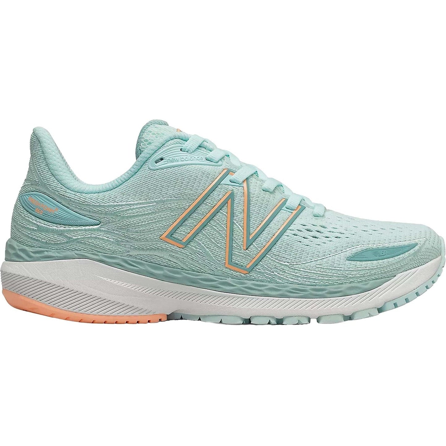 Women's New Balance Fresh Foam X 860v12, Pale Blue Chill/Light Mango, 6.5 B Medium