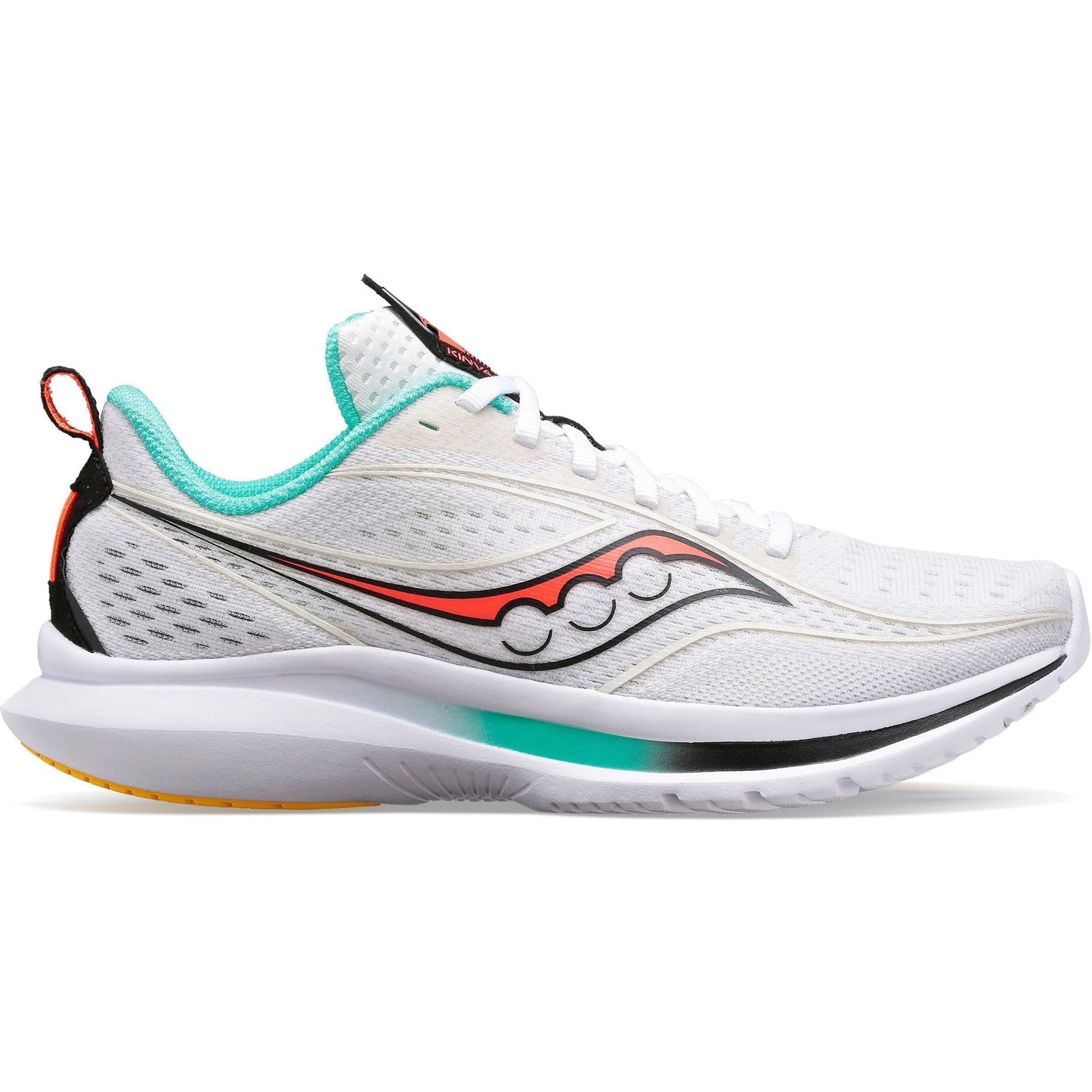 Women's Saucony Kinvara 13, White/Black/Vizi, 10 B Medium