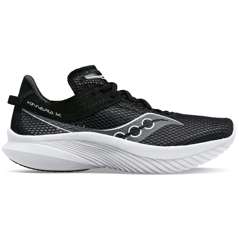 Women's Saucony Kinvara 14, Black/White, 9.5 B Medium