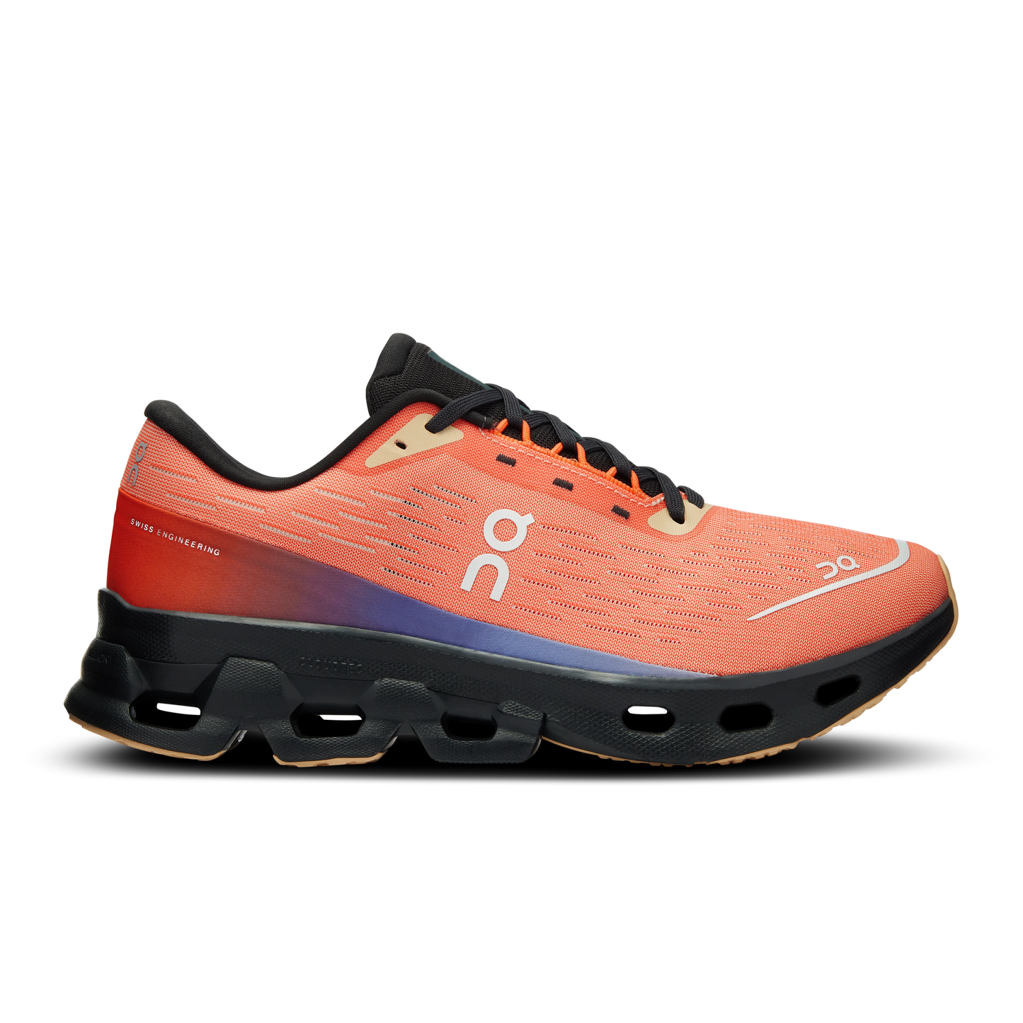 Women's On Cloudspark, Flame/Black, 7 B Medium