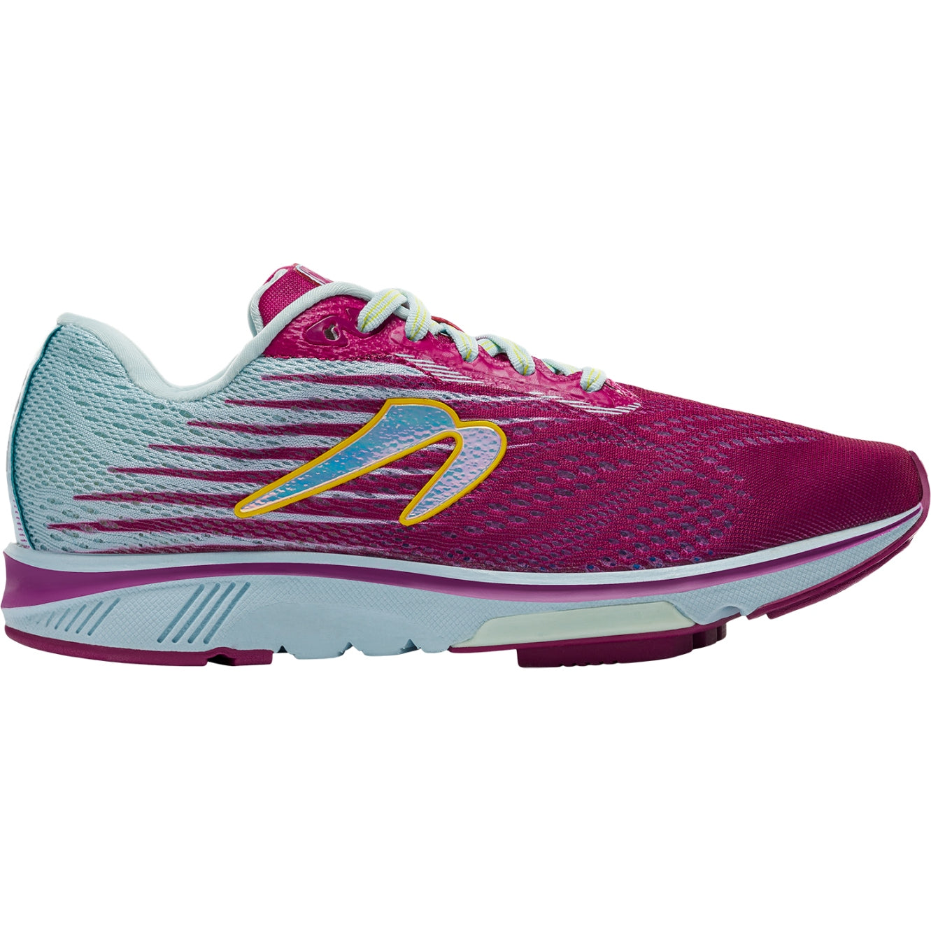 Women's Newton Running Motion 12, Raspberry/Sky, 8 B Medium