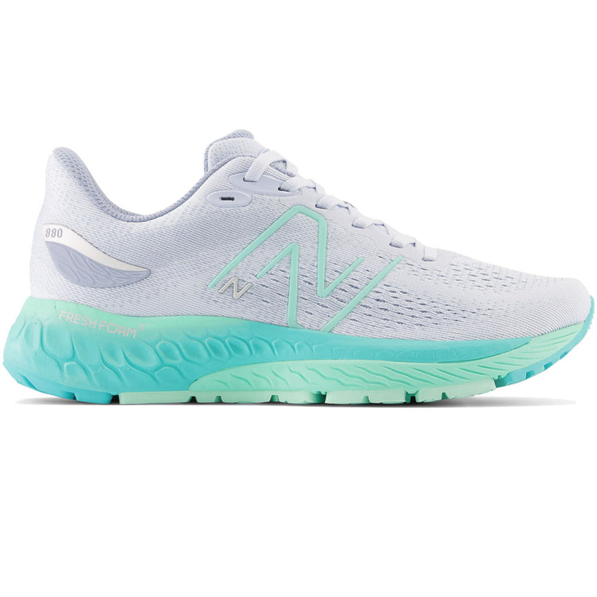 Women's New Balance Fresh Foam X 880v12, Starlight/Bright Mint/Cyber Jade, 10 B Medium