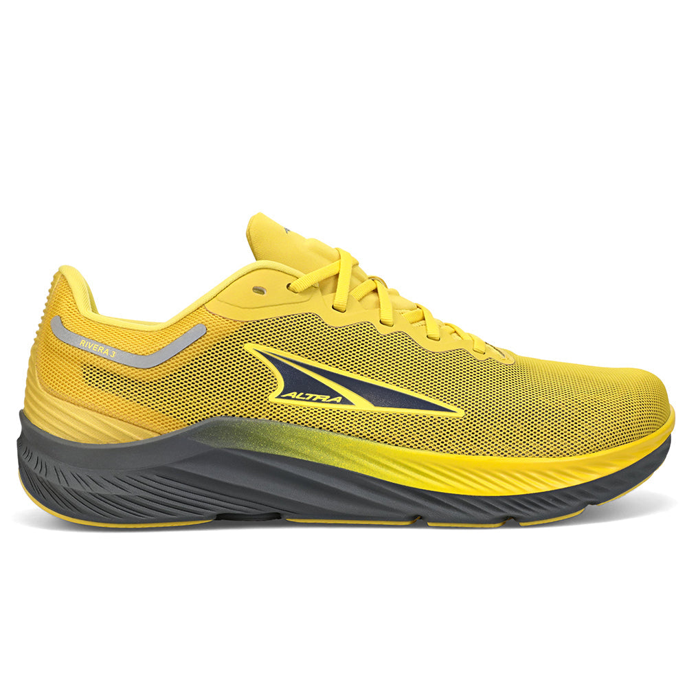 Men's Altra Rivera 3, Gray/Yellow, 10 D Medium