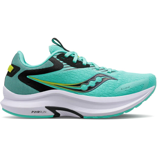 Women's Saucony Axon 2, COOL MINT/ACID, 7.5 B Medium