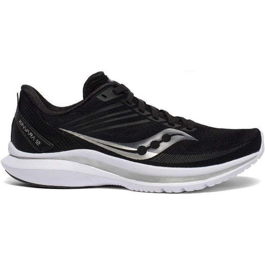 Women's Saucony Kinvara 12, Black/Silver, 8 B Medium