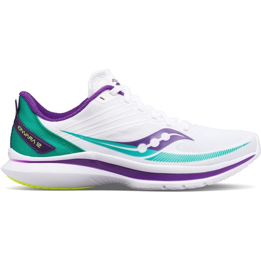 Women's Saucony Kinvara 12, White/Jade, 10 B Medium