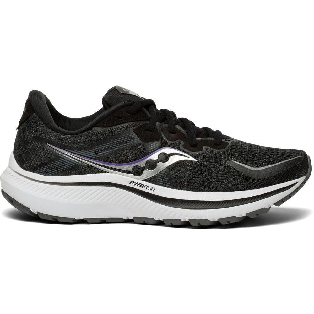 Women's Saucony Omni 20, Black/White, 6.5 B Medium