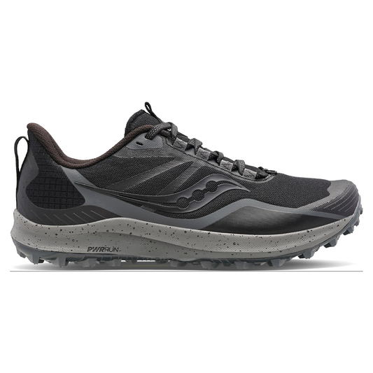 Women's Saucony Peregrine 12, Black/Charcoal, 8.5 B Medium