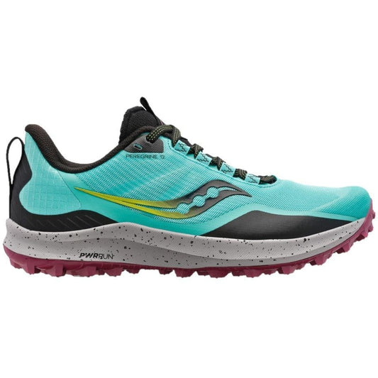 Women's Saucony Peregrine 12, Cool Mint/Acid, 7.5 B Medium