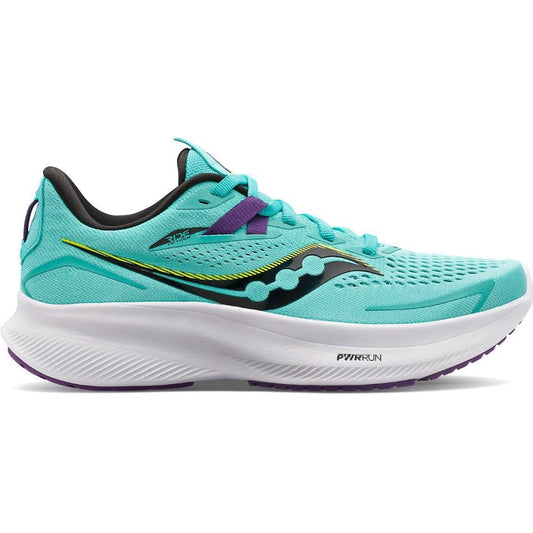 Women's Saucony Ride 15, Cool Mint/Acid, 8.5 B Medium