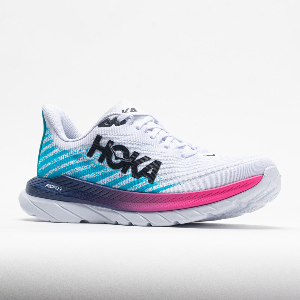 HOKA Mach 5 Men's  White/Scuba Blue