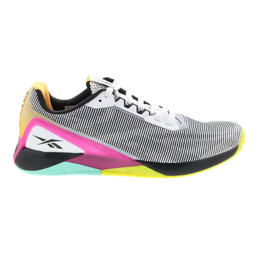 Women's Reebok Nano X1 Grit, White/Core Black/Pursuit Pink, 11 B Medium